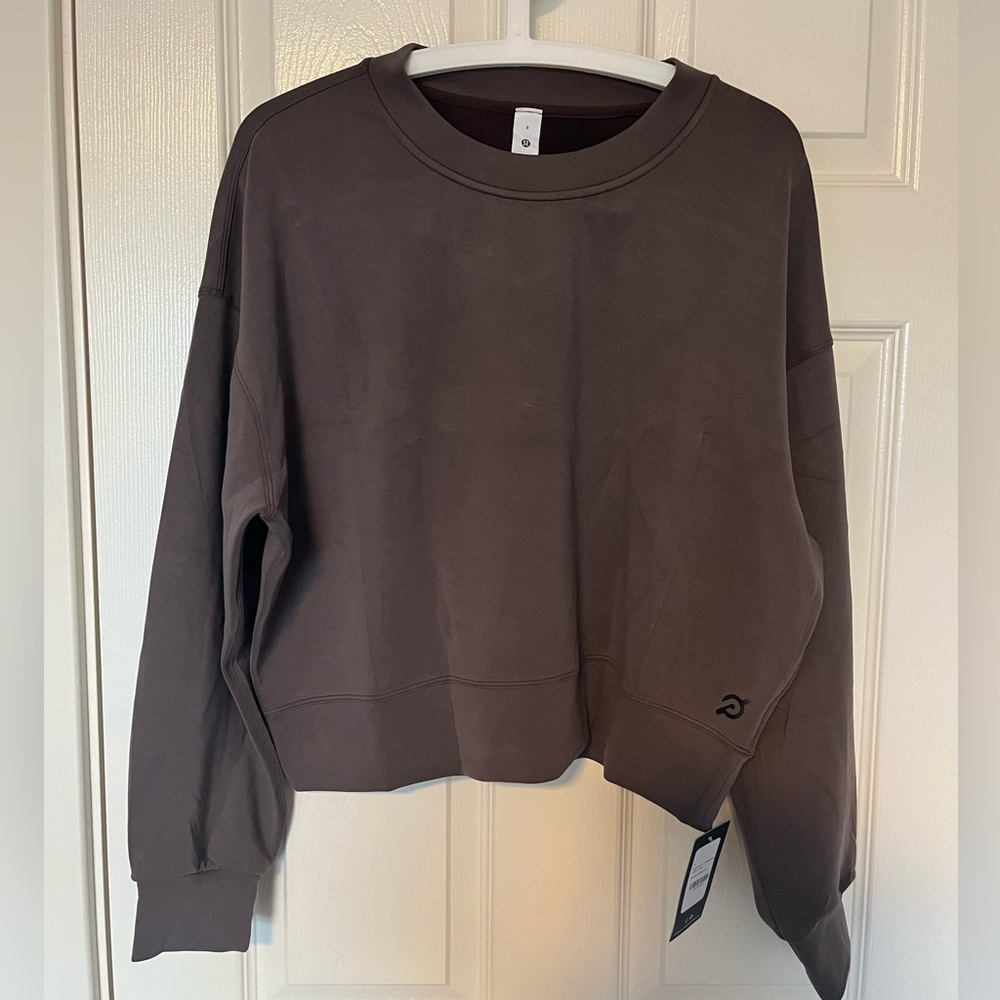 Lululemon Peleton Oversized Boxy Fit Sweatshirt in Brown